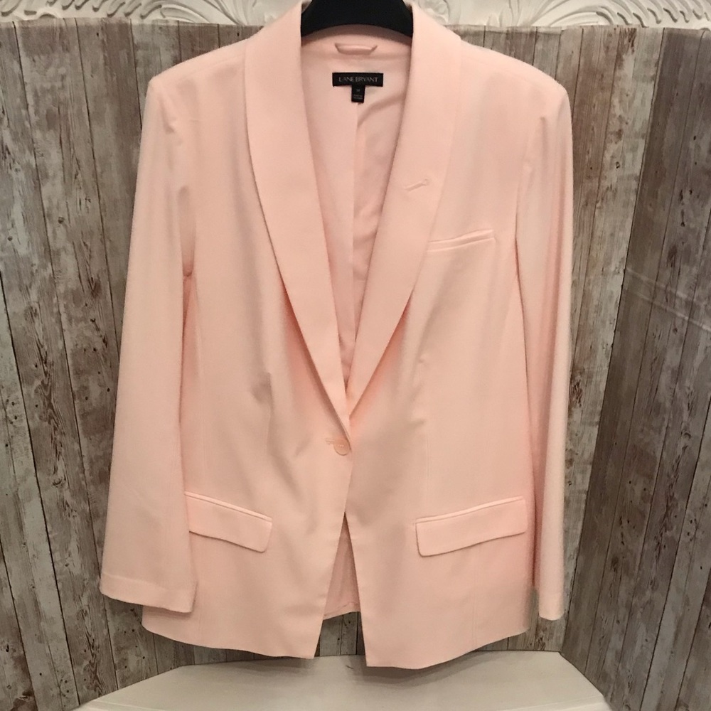 Vintage pink one button blazer